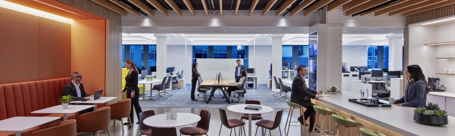 Professionals working in their office space at 315 Park Ave. S. in NYC