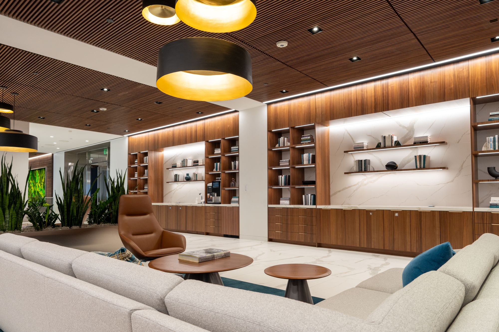 Hospitality-centric lobby and lounge at 1800 M Street NW in D.C.